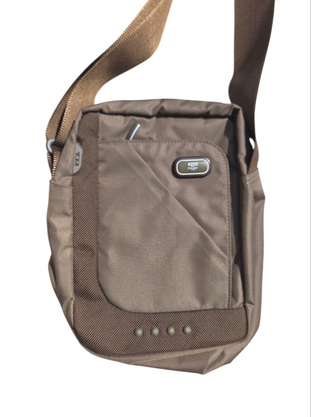TUMI T-Tech Nylon Crossbody Bag Small. Brown. 5142MSS